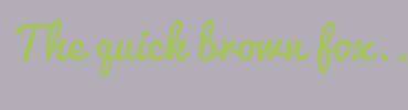 Image with Font Color A6C265 and Background Color B3ADB8
